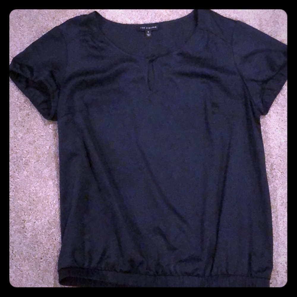 Dark navy dress top with peephole